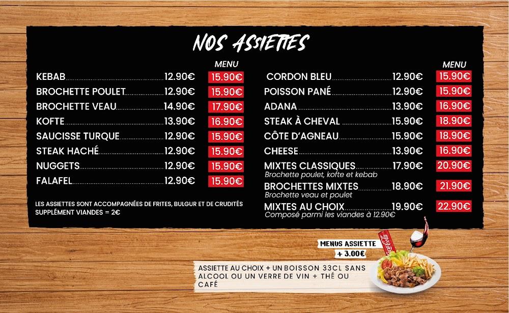 O'TEZEL Oriental Food Kebab Lunéville - Menu Image 1